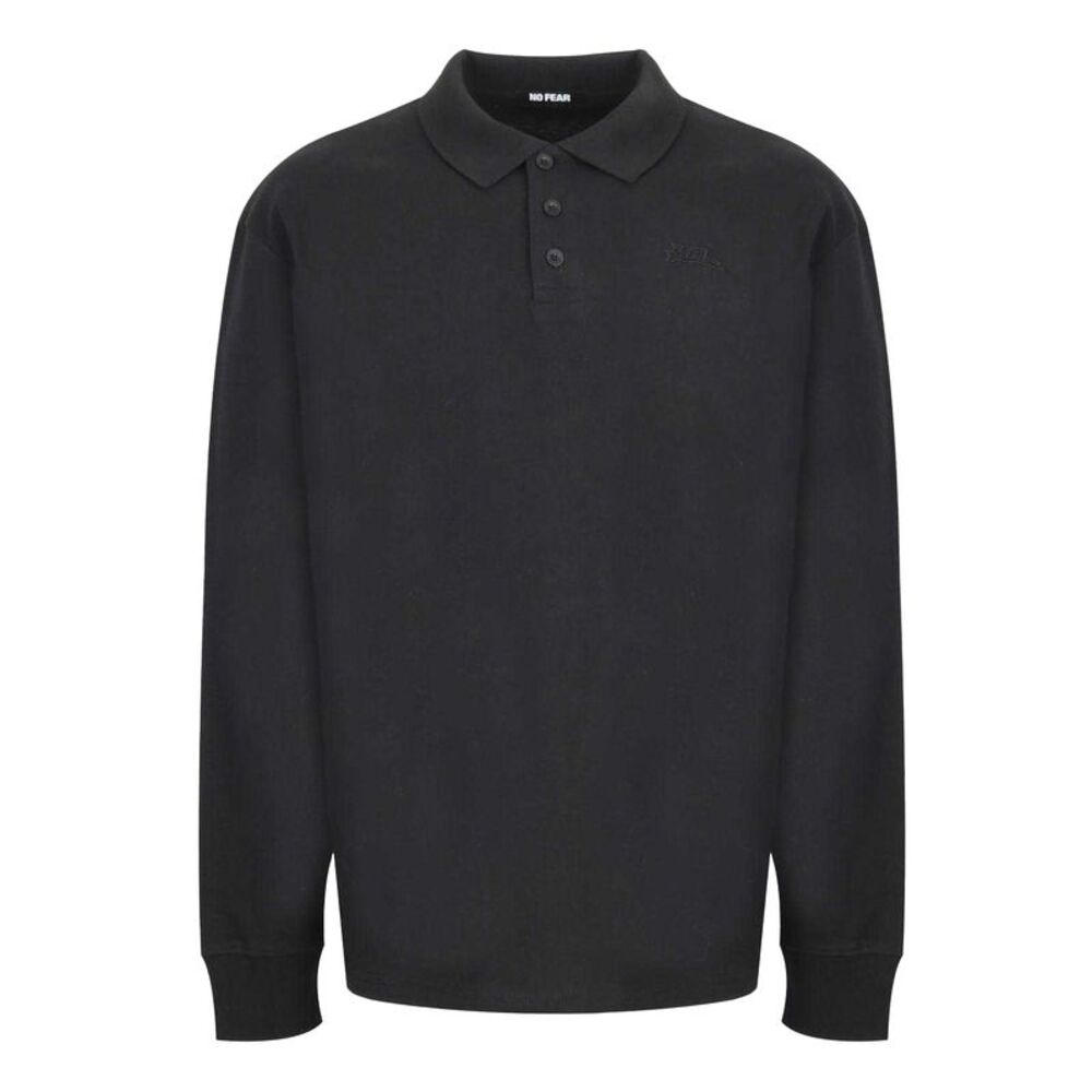 No Fear Mens Long-Sleeved Polo Shirt / Black